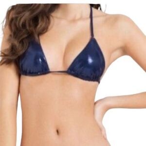 L'Agent by Agent Provocateur Sevilla Metallic Triangle Bikini Top Size Small /S